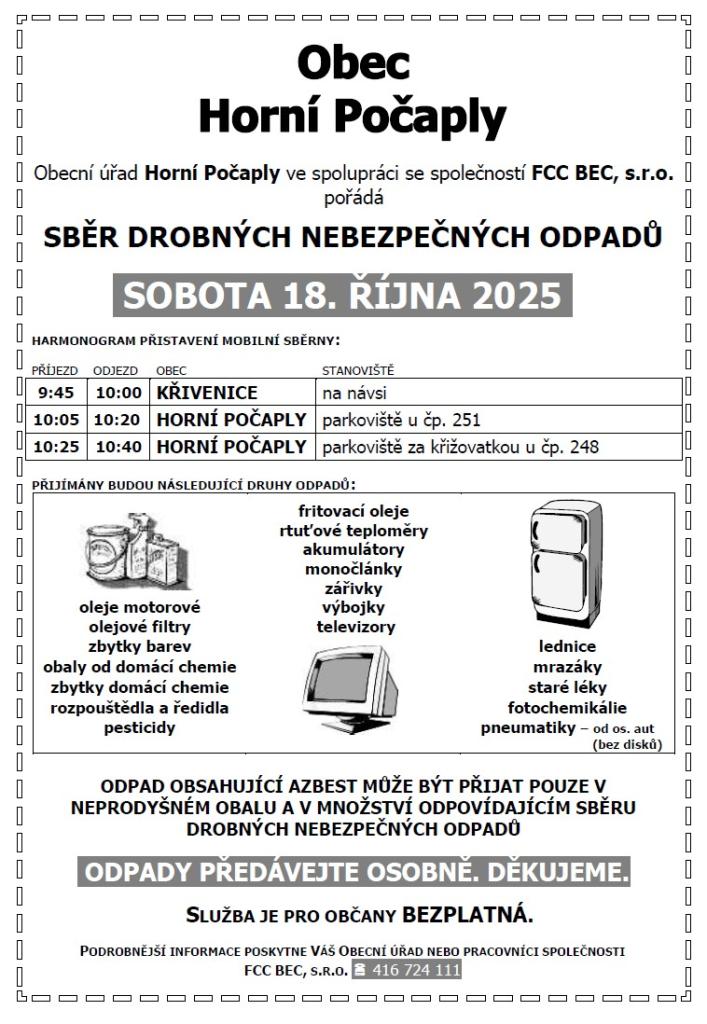 Svoz nebezepečného odpadu